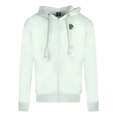 Image of North Sails Mens Logo White Zip Hoodie Cotton Size 2XL