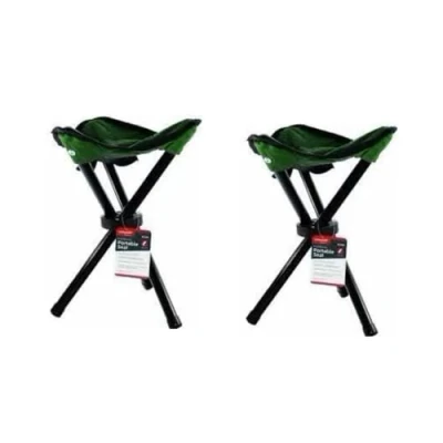 Image of Garden Mile Folding Stool Tripod Tall Lightweight Camping Compact Portable Fishing Chair Collapsible for Outdoor Travel Walking Backpack Hold Up 100 KG
