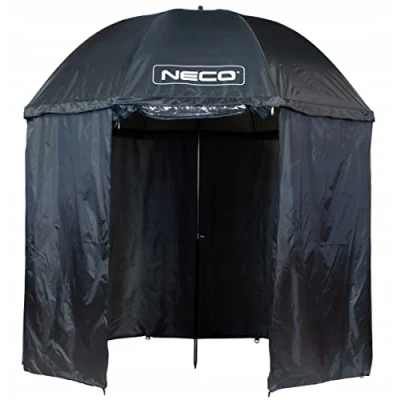 Image of NECO Closed Fishing Umbrella 250 Cm For 2 Adults With Equipment, 220d Material, Uv Protection, Inside Is Warm. Lightweight And Easy To Unfold, Stand, Pegs Strings Included