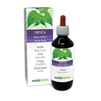 Image of Nettle (Urtica dioica) Leaves and Roots Alcohol Free Mother Tincture Naturalma Liquid Extract Drops 200 ml Food Supplement Vegan