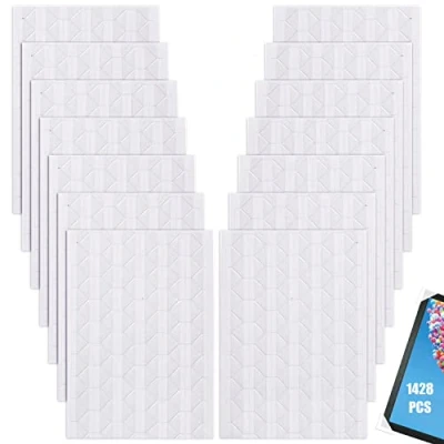 Image of 1428 PCS Self Adhesive Photo Corners, DIY Pictures Mounting Clear Corner Stickers for Albums Scrapbook, Journal, Picture Album, Frame Decoration (14 Sheets)