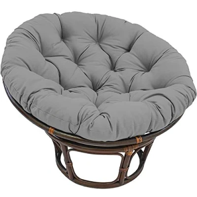 Image of Papasan Round Chair Cushions, Cushion Only, Cover Swing Basket Cushion, Thick Egg Nest Seat Cushions for Indoor Balcony,Gray,150x150cm