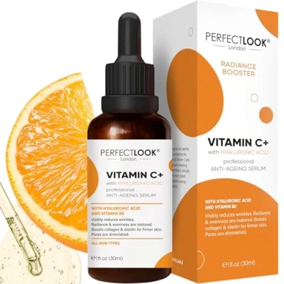 Image of Vitamin C Serum for Face with Hyaluronic Acid &amp; E Moisturiser, Brightening Serum, Dark Spot Remover, Anti Aging Skincare All Skin Types, Women Men, 30ml