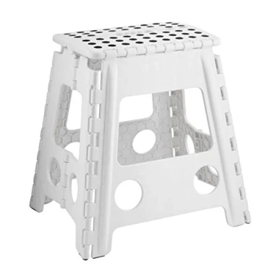 Image of Plastic Large Multi Purpose Folding Foldable Easy Storage Step Stool NEW (WHITE)