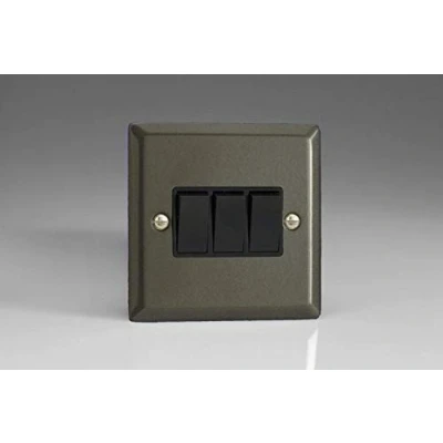 Image of Varilight 3G 1 or 2W 10A Switch Graphite 21 XP3B