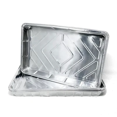 Image of Bakery Direct Ltd 25 Large Foil Tray Bake Containers Aluminium Christmas Turkey Roasting Recyclable 12 x 8 Includes 2 Free 21&quot; Disposable Piping Bags!