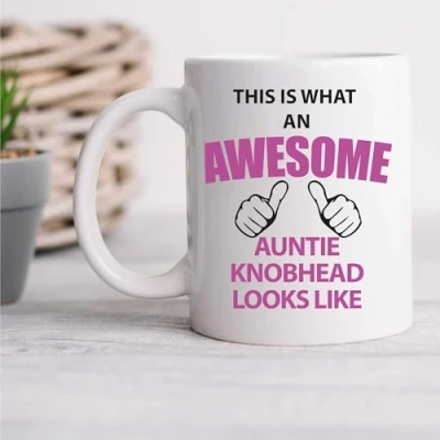 Image of 60 Second Makeover Limited This is What an Awesome Auntie Knobhead Looks Like Mug Gift Cup Ceramic Mothers Day Uncle