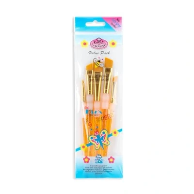 Image of Royal and Langnickel BK605 Big Kid&#039;s Choice Brushes, 5 Piece, Short Handle