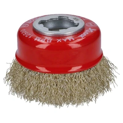 Image of Bosch Professional 2608620730 Crimped Cup Brush (for Metal, X LOCK, Diameter 75 mm, Wire Thickness 0.3 for 115 mm)