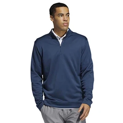 Image of adidas Golf Mens Club 1/4 Zip Sweater Crew Navy S