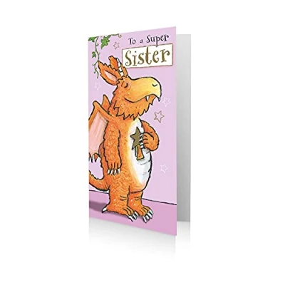 Image of Julia Donaldson Zog the Dragon Sister Birthday Card,Multi Colour,ZG003