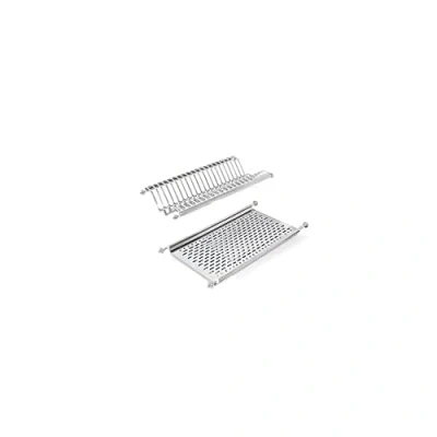 Image of Emuca Stainless Steel Dish Drying Rack for Standard 60 cm Width Kitchen Cabinet, Inner Module 535 570 mm