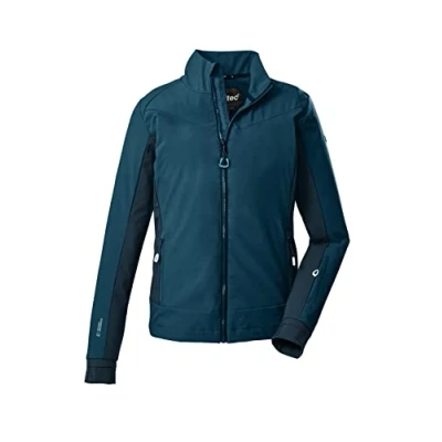 Image of Killtec Women&#039;s Kow 102 Wmn Sftshll Softshell Jacket with Stand up Collar, Dark Turquoise, 48 (EU)