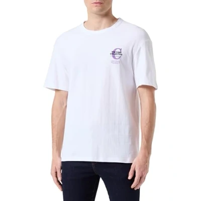 Image of JACK &amp; JONES Men&#039;s Jcoholger Tee SS Crew Neck T Shirt, White, S