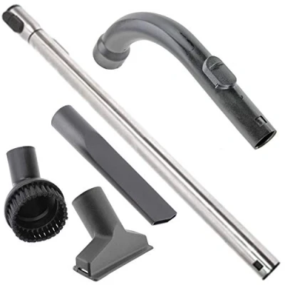 Image of SPARES2GO Extension Rod Tube + Handle Mini Tools Compatible with Miele C2 C3 S2110 S6240 S8320 Cat &amp; Dog (35mm)