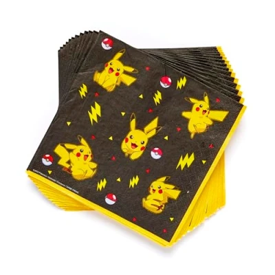 Image of Amscan 9917107 Pokémon Kids Birthday Party Luncheon Napkins 16 Pack