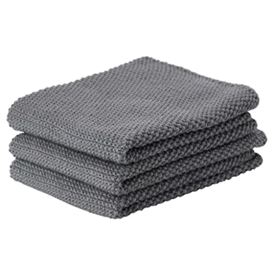Image of Zone Denmark Cotton Cleaning Cloths, Set of 3, Cool Grey