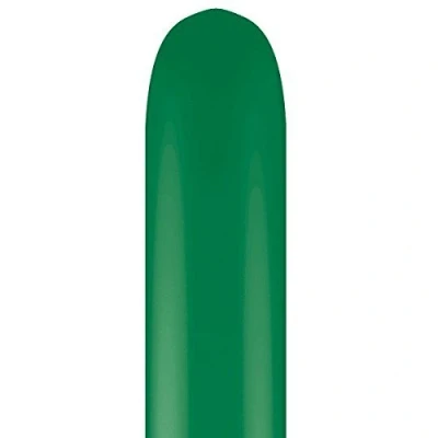 Image of 260Q Qualatex Standard Colours Modelling Balloons (Green, 100 Pack)