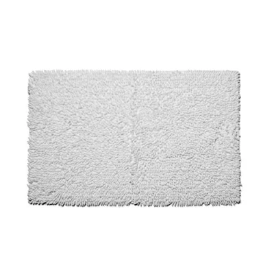 Image of Croydex White Cotton Bathroom Mat with Slip Resistant Backing,White Bath Mat,1 x 50 80 cm