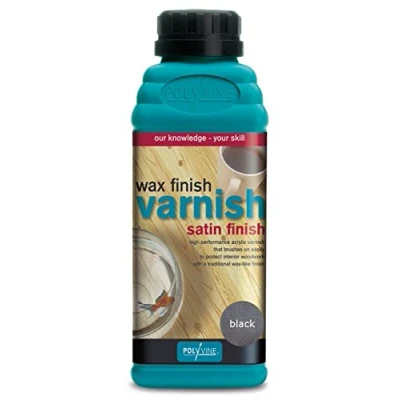 Image of Polyvine Wax Finish Varnish Black 500ML