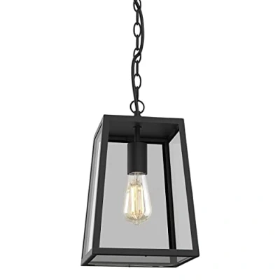Image of Calvi Outdoor Pendant Light Textured Black, E27