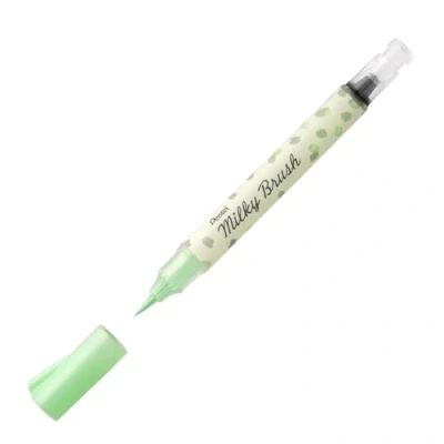 Image of Pentel Milky Brush Pen Pastel Green