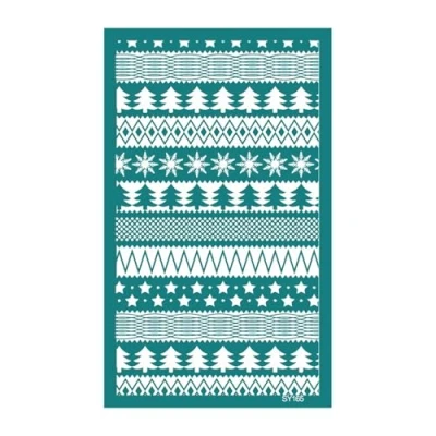 Image of Reusable Silk Screen Stencils Christmas Theme Printing Earrings Transfers For Craft Making