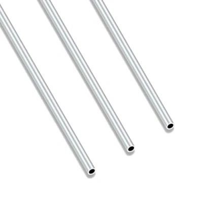 Image of iMeistek 6063 Aluminium Round Tube, 250mm Length 4mm OD 2mm ID Seamless Straight Tubing for Industrial, Decorative, Architectural (3PCS)