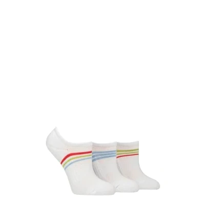 Image of Women&#039;s 3 Pair SOCKSHOP Half Cushioned Bamboo No Show Socks Ocean View Stripe 4 8