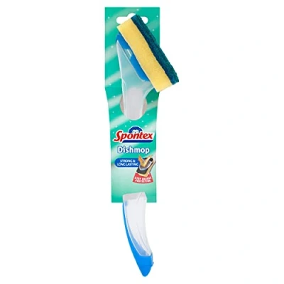 Image of Spontex Dishmop Washing Up Brush, Refillable, Blue