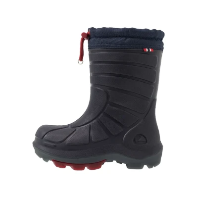 Image of Viking Extreme WARM Unisex Wellies for kids, Size: 2.5, Navy/dark red Synthetics/textile