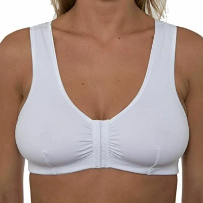 Image of Undercover Cotton Front Fastening Bra CB222 White 46