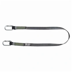 Image of MSA Fall Protection Restraint Lanyard webbing 1,5m fixed length Steel screwgate carabiners EN 354