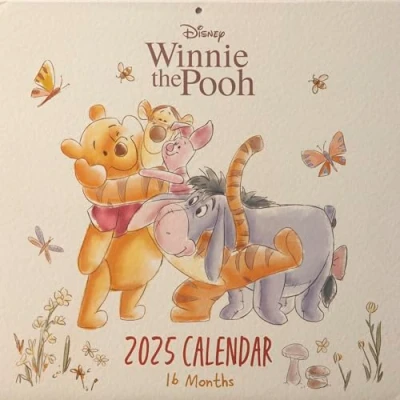 Image of Pyramid International Winnie the Pooh 2025 30x30 cm Wall Calendar 16 Month Disney Art, Monthly Date Grid, Gift for Fans &amp; Collectors