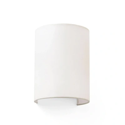 Image of FARO BARCELONA Cotton wall light, curved, 20 x 15 cm, beige