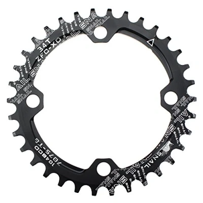 Image of CYSKY 34T Narrow Wide Chainring 104 BCD Bike Single with 9 10 11 Speed for Road Mountain BMX MTB (34T)