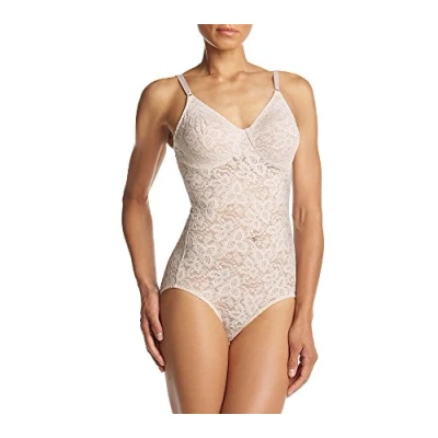 Image of Bali Women&#039;s Shapewear Lace &#039;N Smooth Body Briefer, Rosewood, 38DD