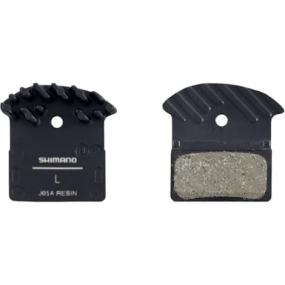 Image of SHIMANO J05A RF Disc Brake Pad and Spring Resin Compound, Finned Aluminum Back Plate