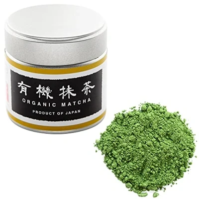Image of Ocha &amp; Co. Gokou Organic Matcha Superior Ceremonial Grade ECO JAS Certified Premium Single Cultivar Japanese First Harvest Green Tea Powder, Traditionally Stone Milled, 30g.
