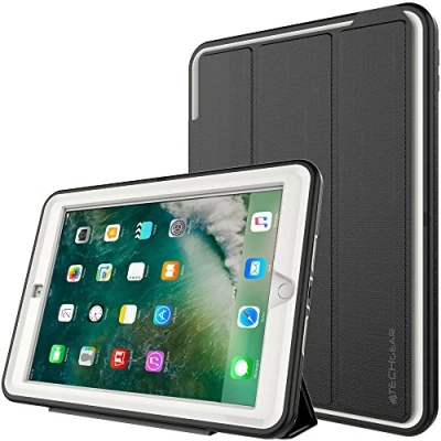 Image of TECHGEAR D FENCE Case fits New Apple iPad 9.7&quot; (2018/2017) Slimline Shock Proof Tough Rugged Protective Armour Defence Smart Kids Schools Builders Workman for 5th &amp; 6th Gen