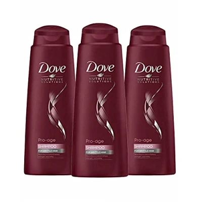 Image of 3 Pack of 400ml Dove Nutritive Solutions Pro Age Shampoo For All Types Hair