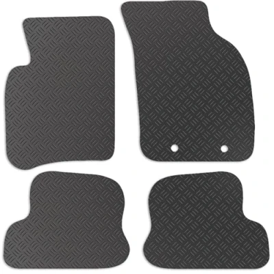 Image of Carsio Car Mats For Ford Ka 1996 2008 Tailored Fit Rubber Floor Mat Set Complete Accessory Black Custom Fitted Anti Slip Backing, Heavy Duty &amp; Waterproof