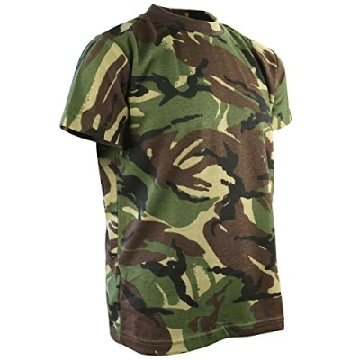 Image of Kombat UK Kids Camo T Shirt Dpm Camo, 9 11 Years