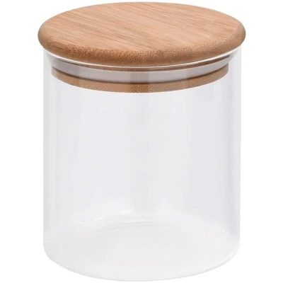 Image of vidaXL Storage Glass Jars with Bamboo Lid 10 pcs 600 ml