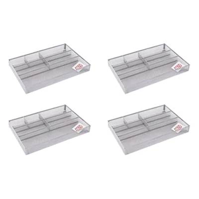 Image of OSCO Wiremesh Drawer Tidy Silver (Pack of 4)