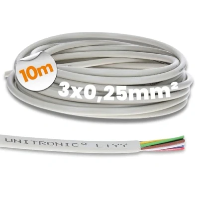 Image of 10 m Lapp 0028303 LiYY Control Cable 3 x 0.25 mm² I Data Core LED Extension Soldering for Board Line Signal