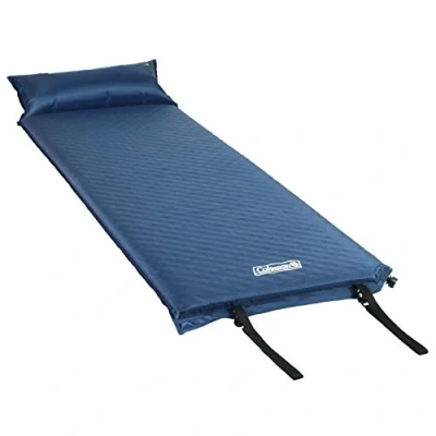 Image of Coleman Self Inflating Sleeping Pad with Pillow, Lightweight Inflatable Camp Extra Padding &amp; Quick Deflation, No Air Pump Needed, Great for Camping, Backpacking, Traveling, More