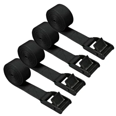 Image of Premium Lashing Strap Short 1&quot; x 6.5 ft, Cam Buckle Tie Down Straps Secure