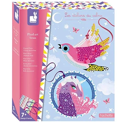Image of Janod From 7 years old Creative Kit Pixel Strass Pretty Decorations Les Ateliers du Calme Dexterity and Concentration J07821