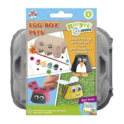 Image of Arts &amp; Crafts Recycled Egg Box Pets